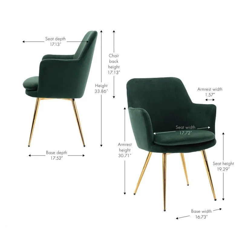 Livora Metal Accent Chair - Green media 8