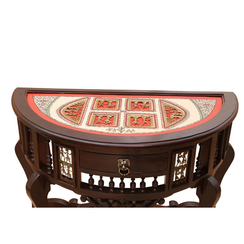 Awadh Teak Wood Console Table - Large media 4