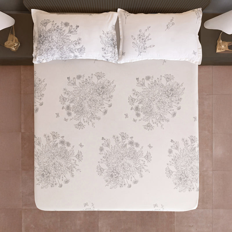 Swayam Pristine in White Bedsheet - 210 TC || Super Soft media 5