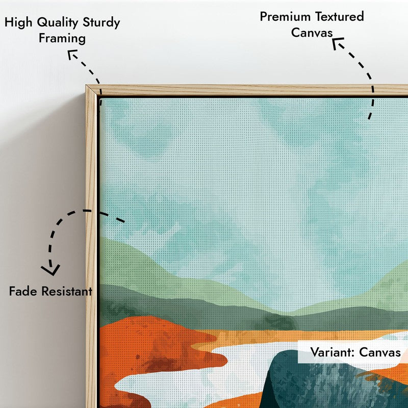 Ethereal Bliss Archival Canvas Wall Art - Natural Brown Frame media 6