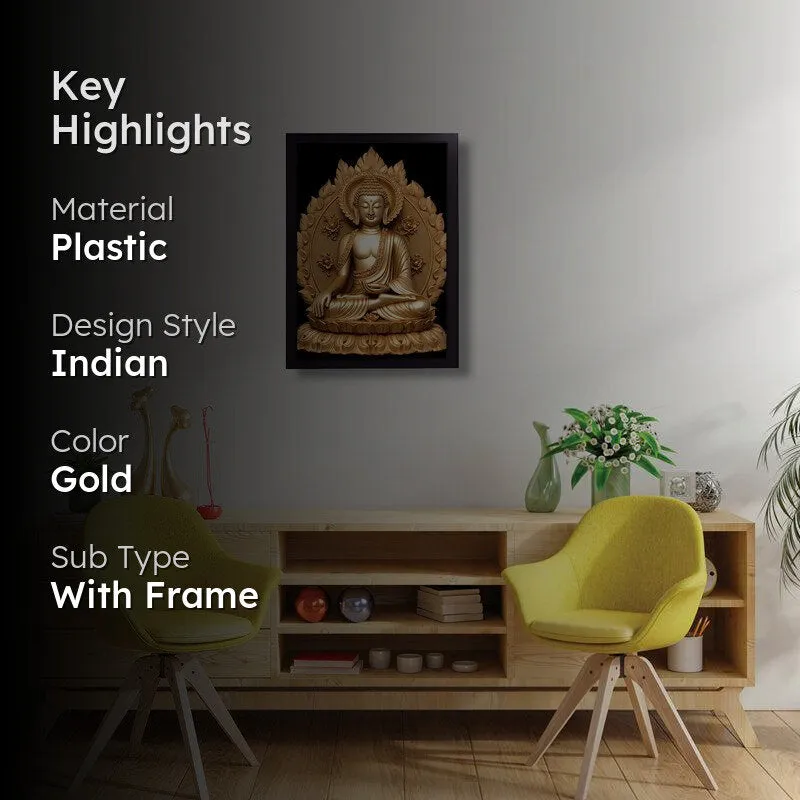 Nirvana's Gaze Buddha Wall Painting media 2