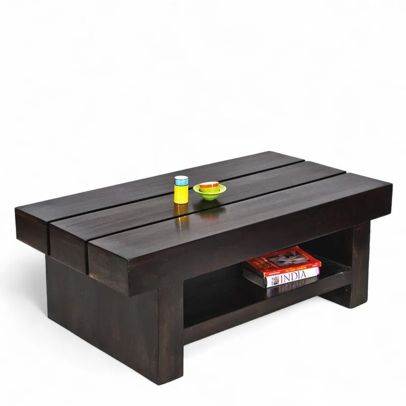 Cavero Sheesham Wooden Center Table - Black media 5