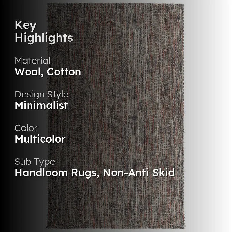 Artistry Threads Hand Woven Wool Rug - Multicolor media 2