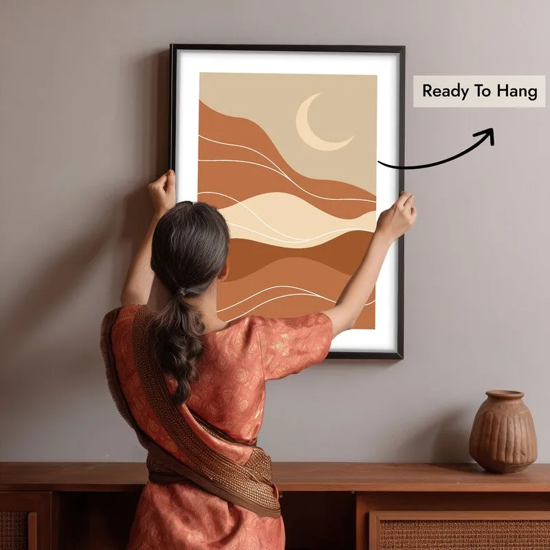 Desert Drift Canvas Wall Painting With Black Frame media 10
