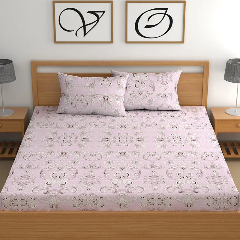 Pastel Bloom Tapestry Floral Microfiber Microfiber Bedsheet - 150 GSM media 5