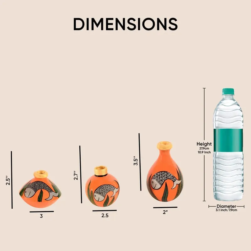 Indradyumn Terracotta Vase - Three Piece Set media 11