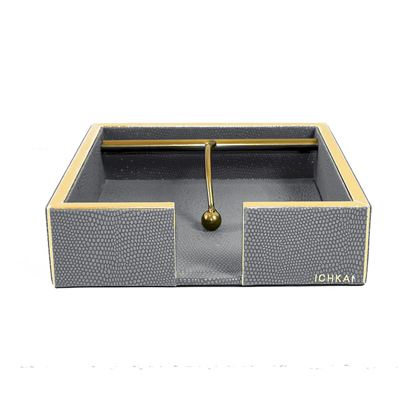 Tisquo Faux Leather Tissue Holder - Grey media 3