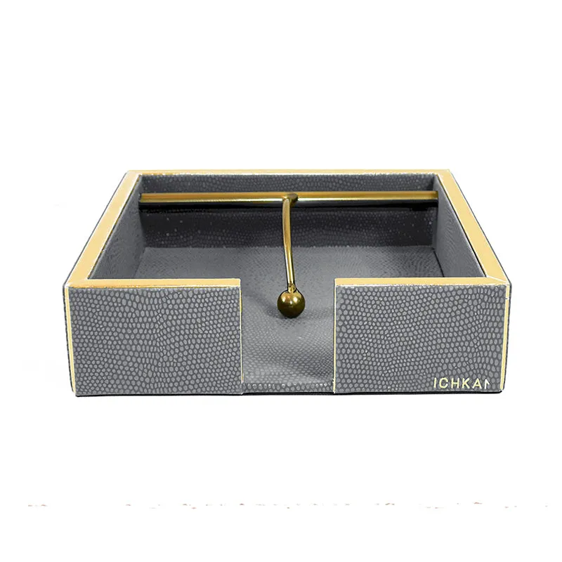 Tisquo Faux Leather Tissue Holder - Grey media 3