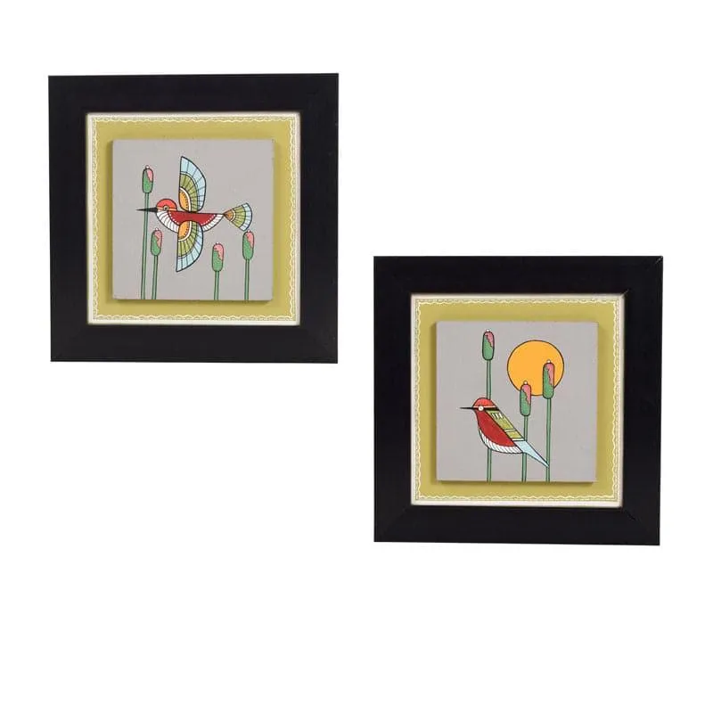 Chidiya Chore Wooden Wall Art - Set Of Two media 3
