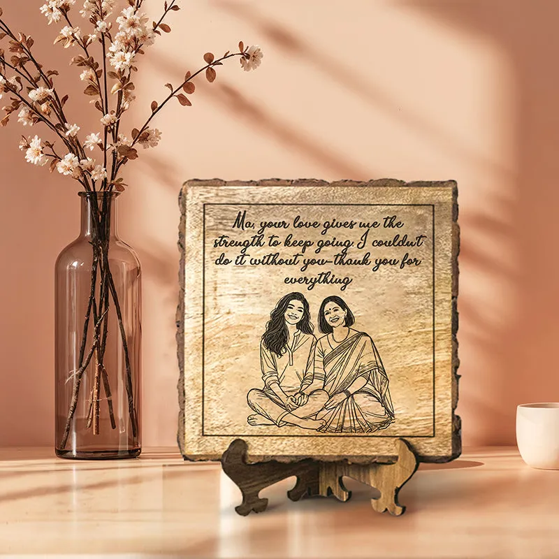 Strength To Keep Going Wood Showpiece - Square media 1