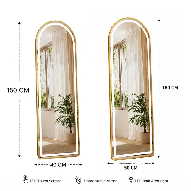Aurum Arch LED Floor Mirror - 11