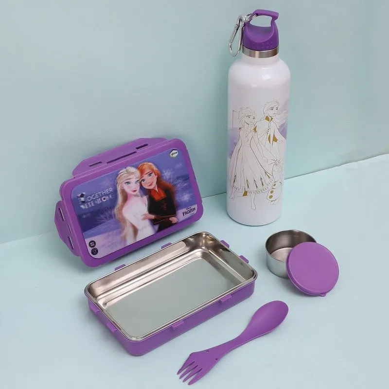 Frozen Belle Lunch Box 700 ML With 600 ML Water Bottle - Two Piece Set media 4