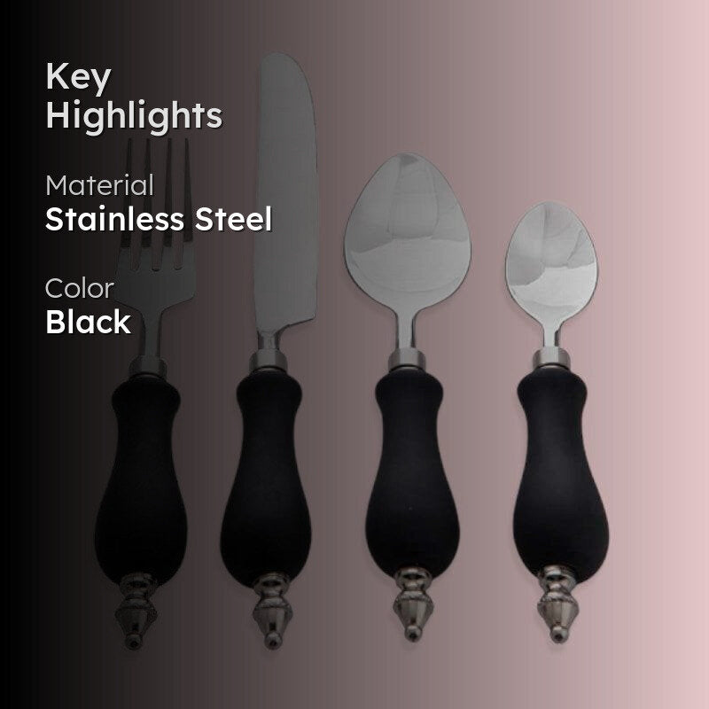 Coover Cutlery (Black) - Set Of Sixteen media 2
