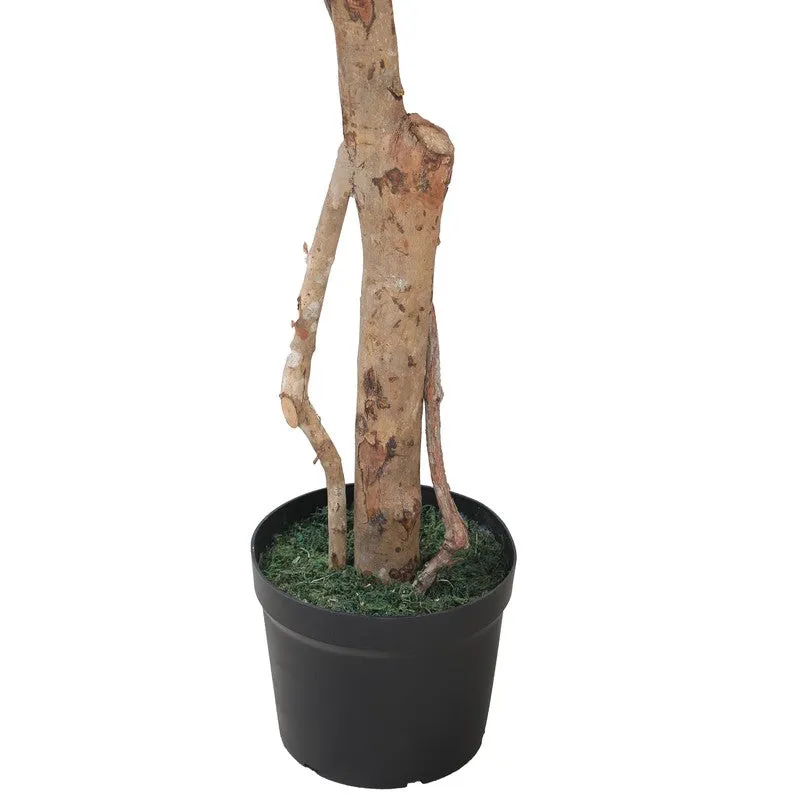 Verdant Calm Artificial Plant With Black Plastic Pot - 7.4 ft media 7