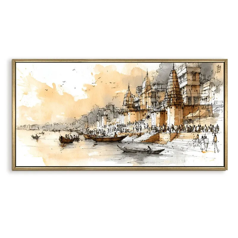 Peach Hour in Banaras Wall Art media 4