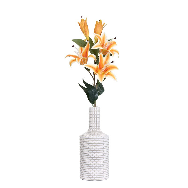 Elegant Artificial Lily Flower Stick - Orange media 3