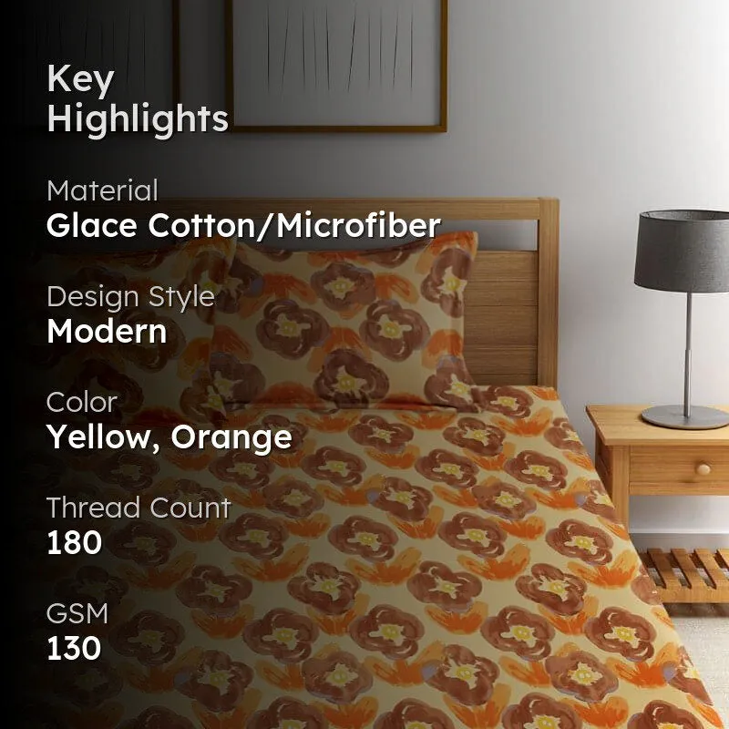 Reika Printed Microfiber Bedsheet Old - 130 GSM media 2