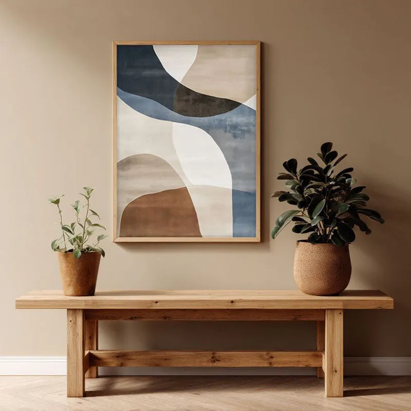 Sirocco Dreams Framed Canvas Archival Canvas Wall Painting - Natural Brown Frame media 1