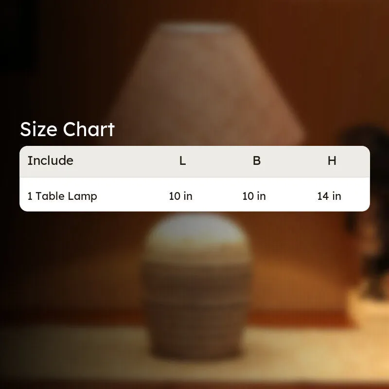 Lumexa Cotton Table Lamp With Wooden Base - Beige media 10