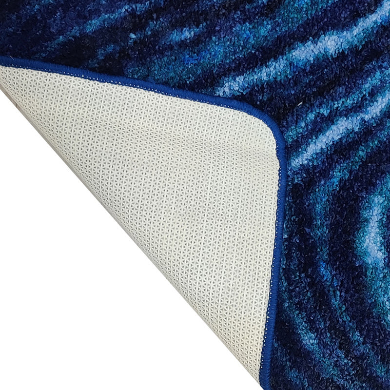 Alderman Abstract Micro Fiber Area Rug - Blue media 6