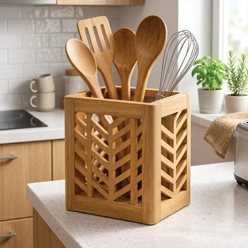 Feast Craft MDF Rustic Cutlery Stand media 1
