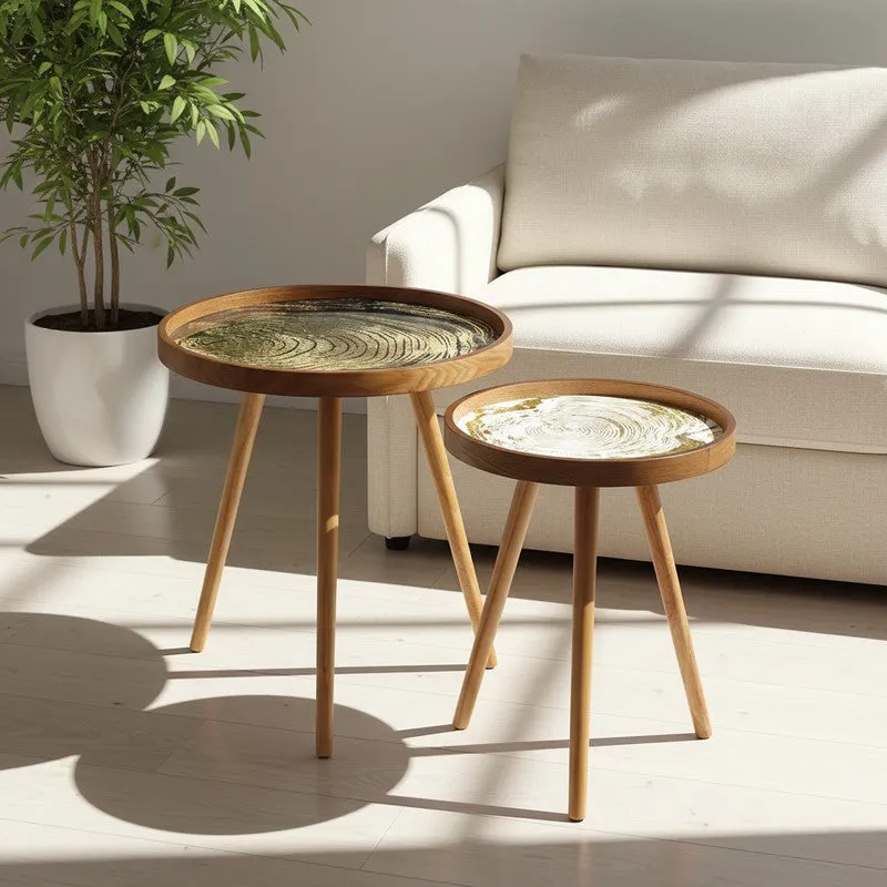 Solvane Mango Wood Side & Bedside Tables - Set of Two media 1
