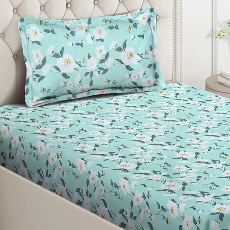 Flower Fable Floral Bedsheet - 130 GSM media 4
