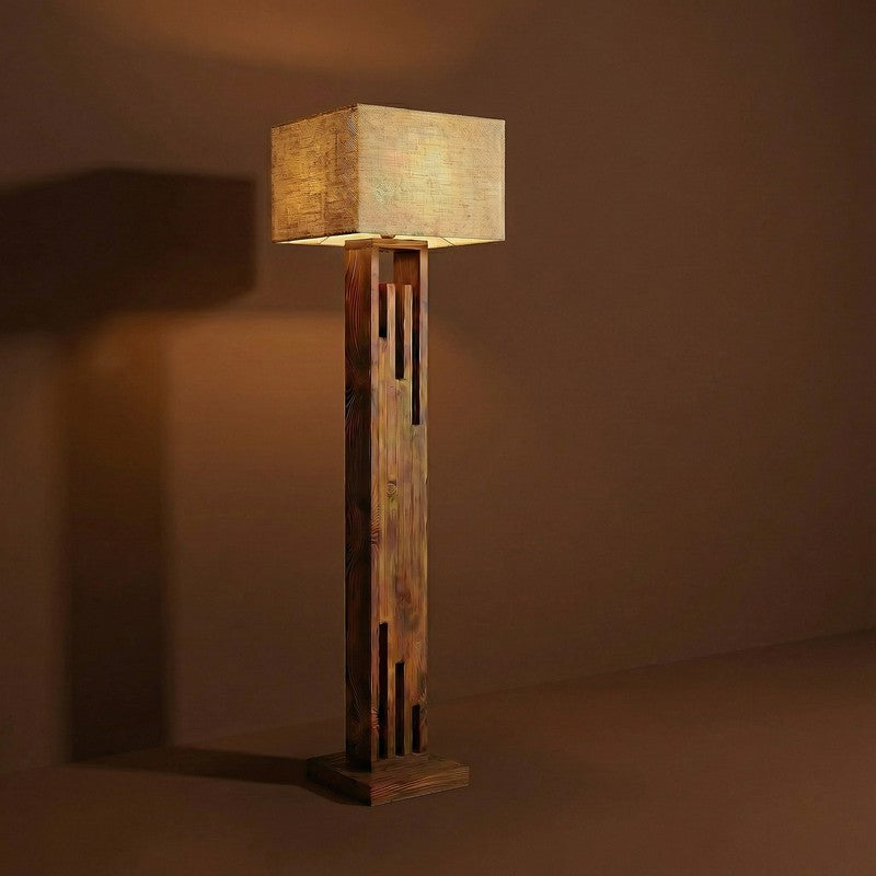 Kyrra Wooden and Jute Floor Lamp media 7