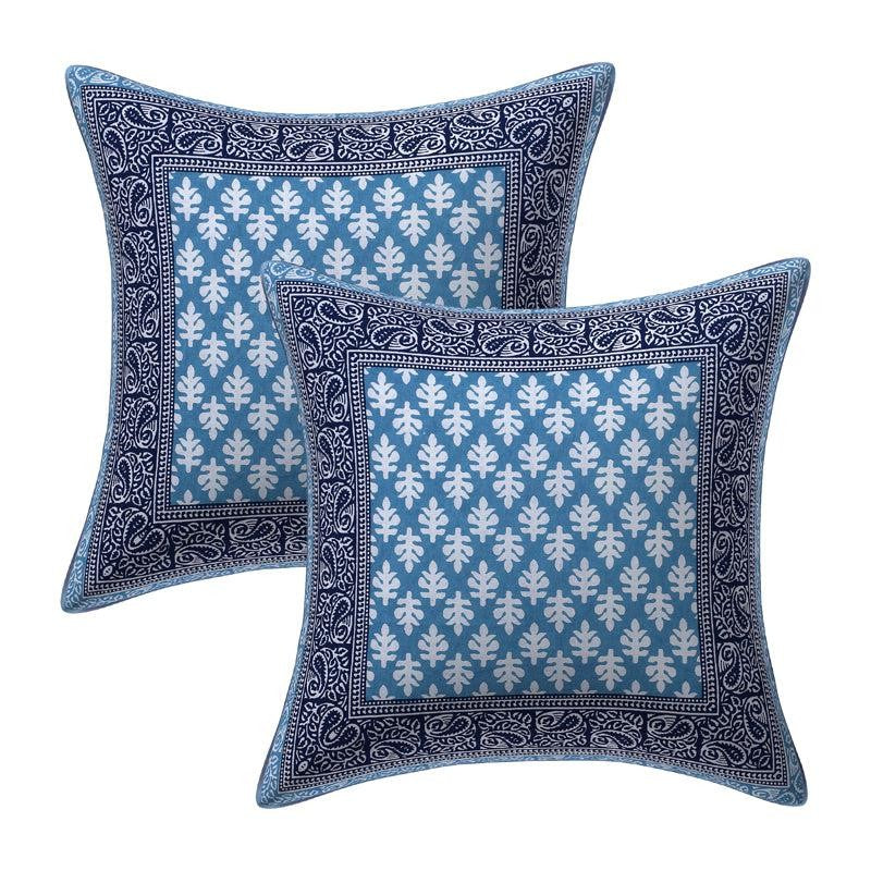 Suvarna Printed Diwan Set (Blue) - Six Piece Set media 3