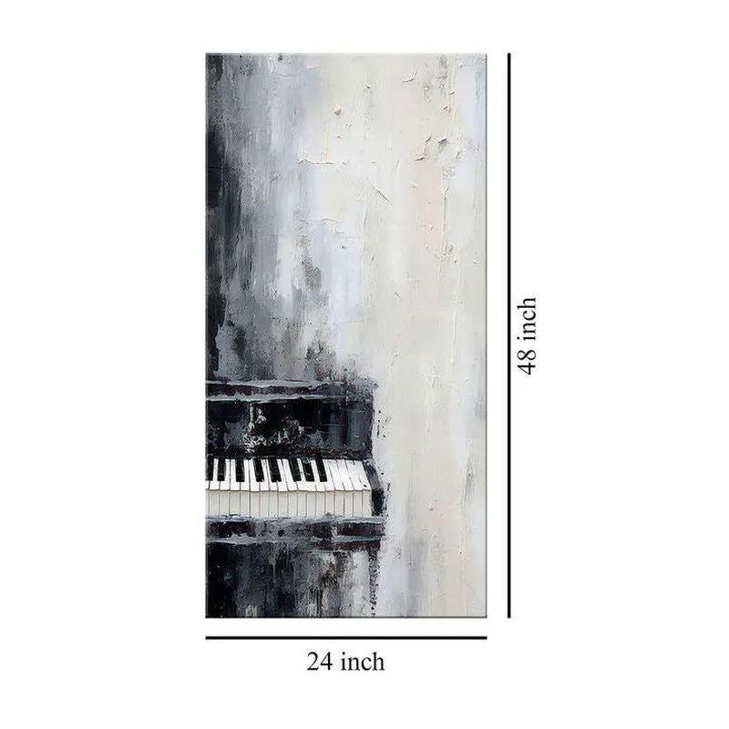 Monochromatic Piano Wall Painting media 7