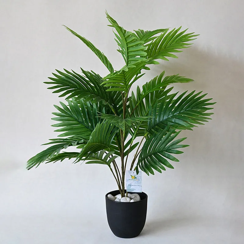 Faux Areca Palm Artificial Plant With Black Plastic Pot - 76 cm (2.5 ft) media 5