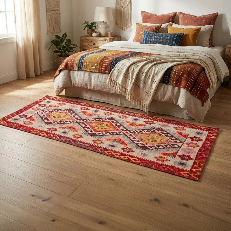 Pattern Play Cotton Hand Woven Runner Rug media 1