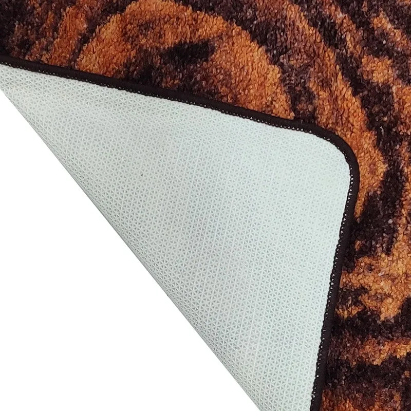 Arvian Abstract Micro Fiber Area Rug - Brown,Beige media 5