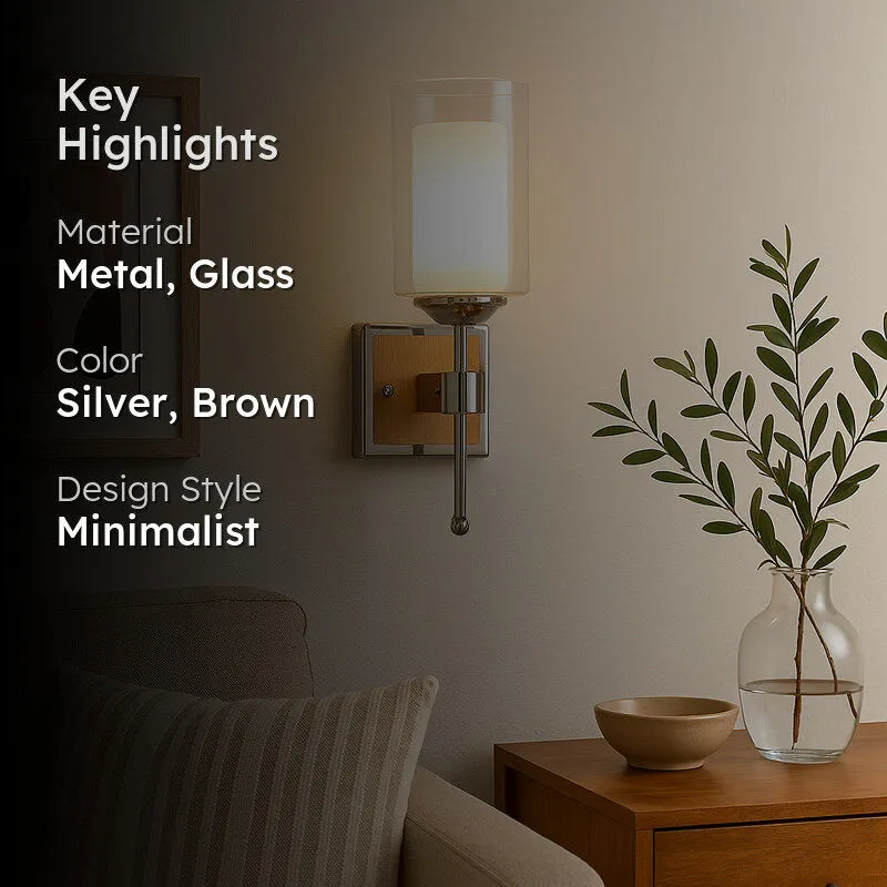 Jaza Glass and Metal Wall Lamp media 2