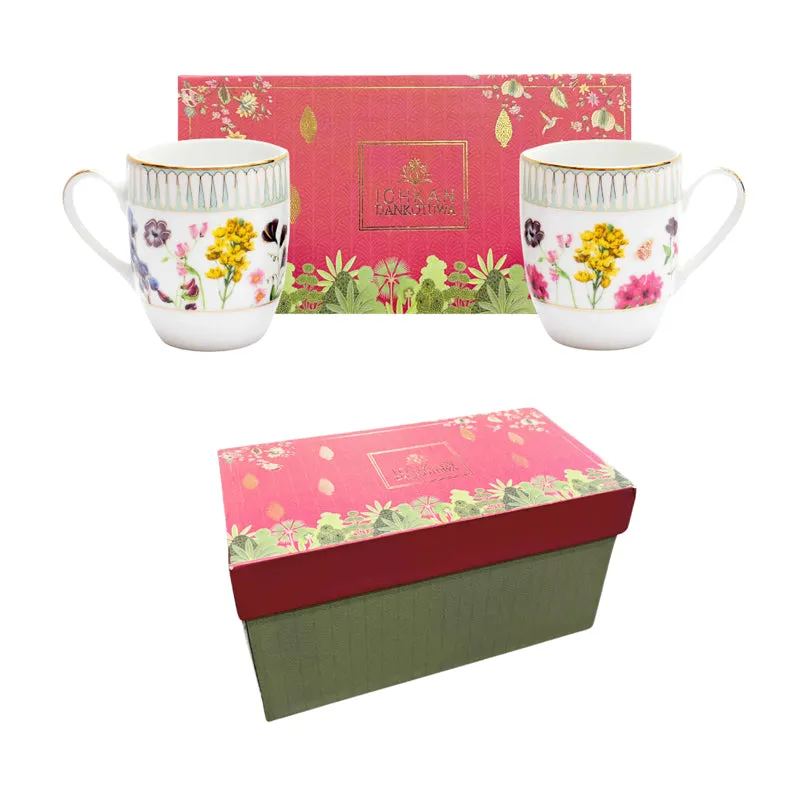 Basant 24k Gold Brushed Porcelain Coffee Mug (280 mL Each) - Set of Two media 12