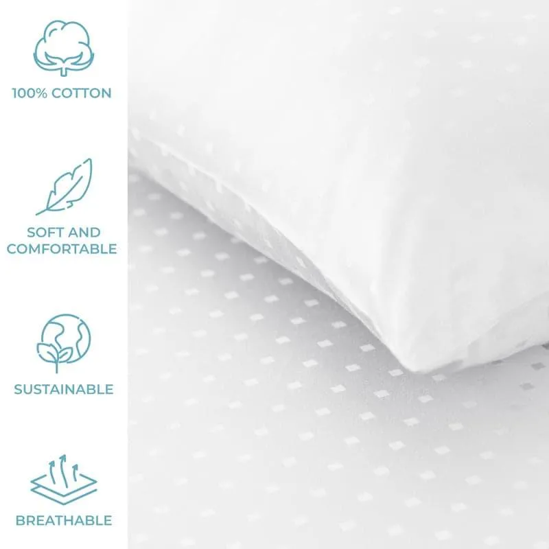 Numa Swiss Dot Cotton Bedsheet (White) - 500 TC media 5