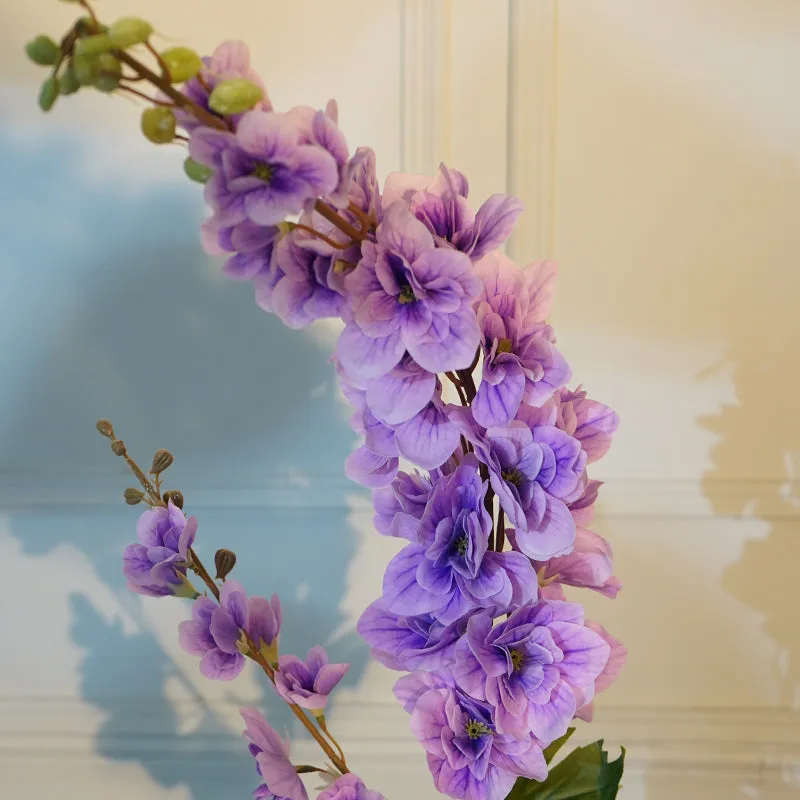 Faux Delphinium Lavender Flower Stick (Purple) - 43 CM media 3