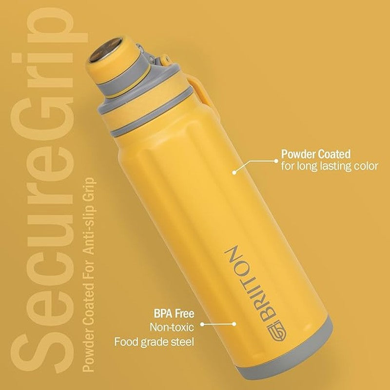 Aqua Alchemy Hot & Cold Thermos Water Bottle (Yellow) - 850 mL media 6