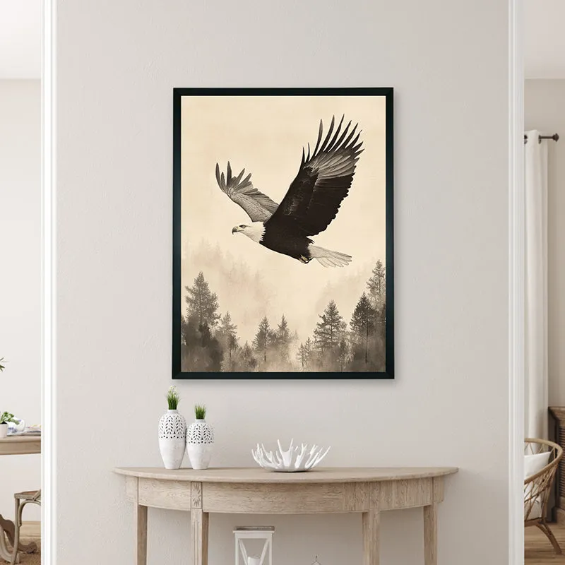 Flight Of Eagle Wall Art With Resin Frame media 4