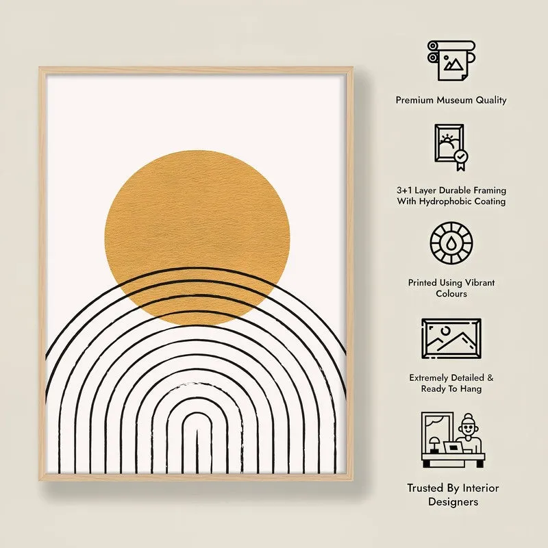 Radiant Balance Canvas Wall Painting With Brown Frame media 10