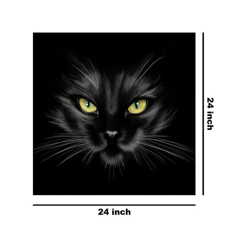 Mysterious Black Cat Poly Canvas Wall Painting media 8