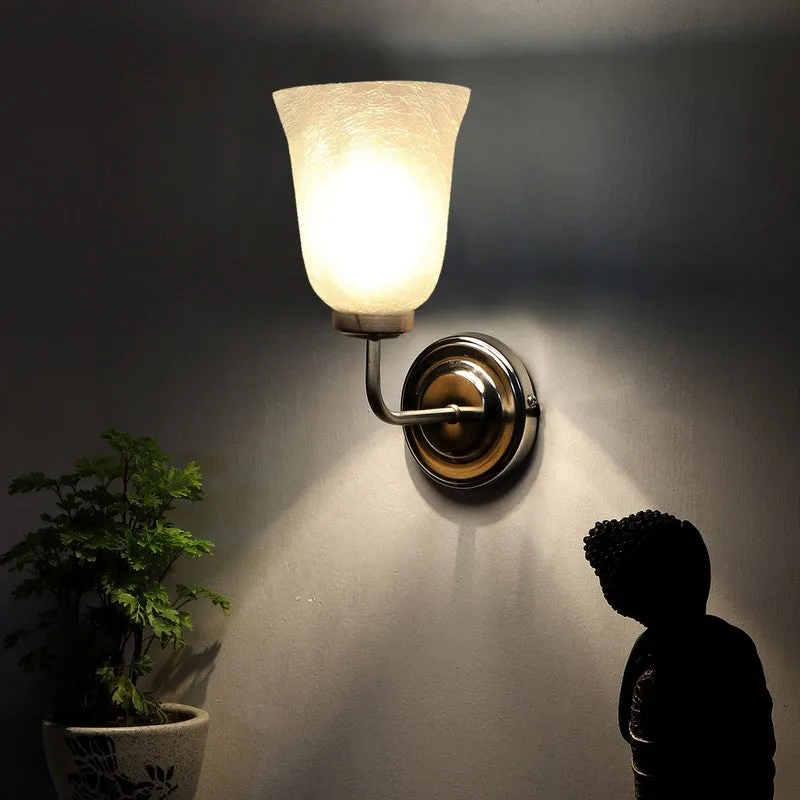 Brushed Nickel Glass Wall Lamp media 5