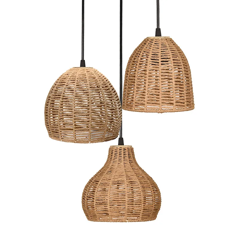 Wickra Rattan Cluster Raffia Ceiling Lamp media 4