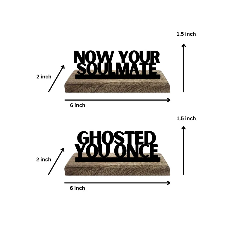 Ghosted & Soulmates Typography Showpiece - Set Of Two media 5