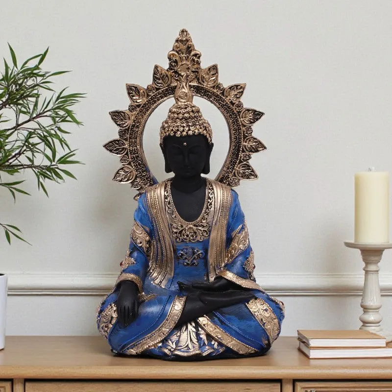 Divine Stillness Buddha Idol - Blue media 1