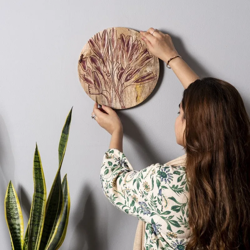 Botanical Rhapsody Wooden Wall Plates - Set Of Four media 3