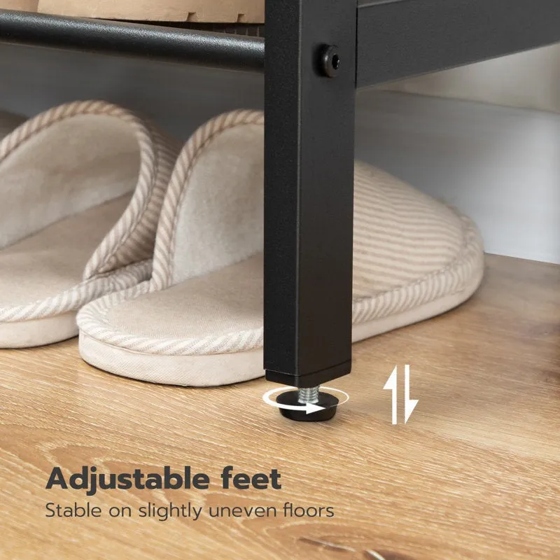 Versatile Metal Shoe Rack - Black,Brown media 8