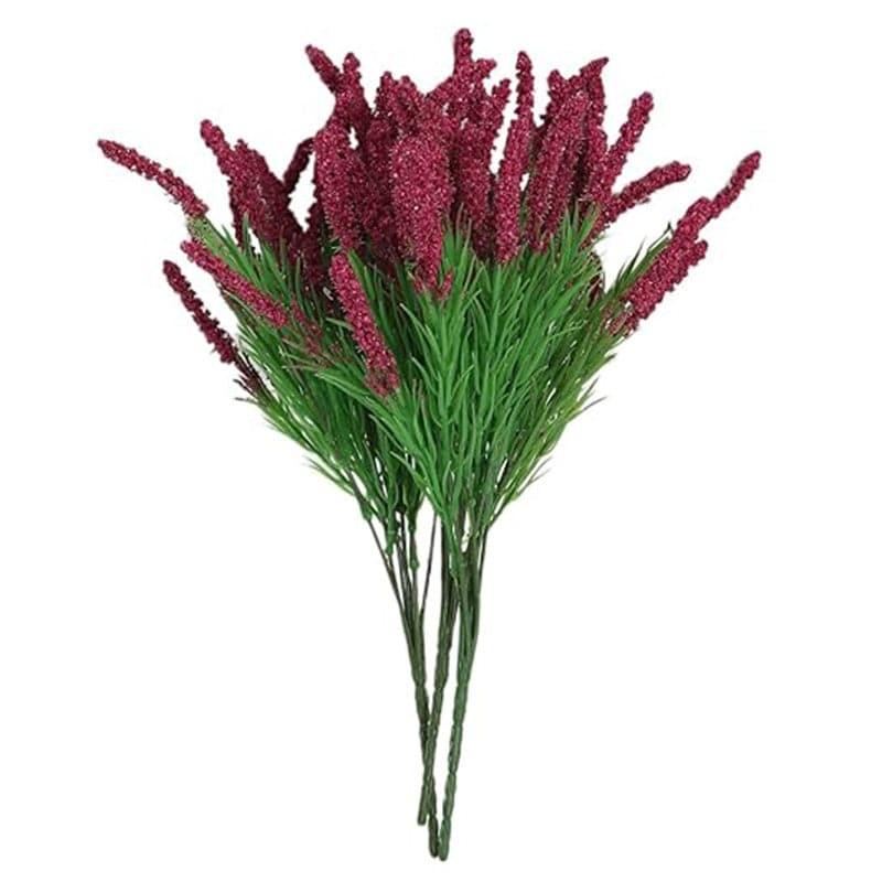 Faux Hogla Millet Grass Bunch (Dark Purple) - Set Of Three media 5