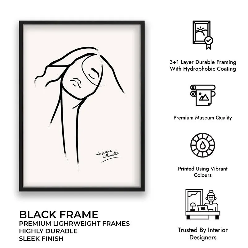 Lowered Gaze Canvas Wall Painting With Black Frame media 8