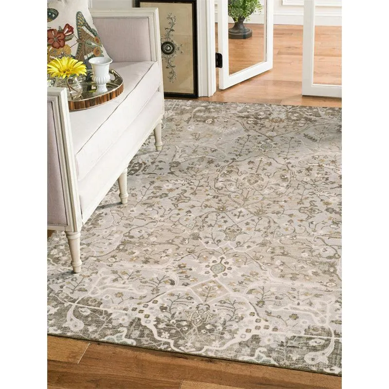 Aziza Ethnic Polyester Carpet - Grey media 3